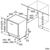 Bosch-Einbaubackofen-Induktion Kochfeld-Spülmaschine-Dunstabzugshaube 60cm Schwarz