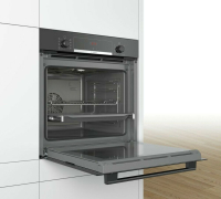 Bosch-Einbaubackofen-Induktion Kochfeld-Spülmaschine-Dunstabzugshaube 60cm Schwarz