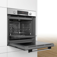 Bosch Herdset Autark Einbaubackofen Silber mit Induktionskochfeld PUE63RBB5E