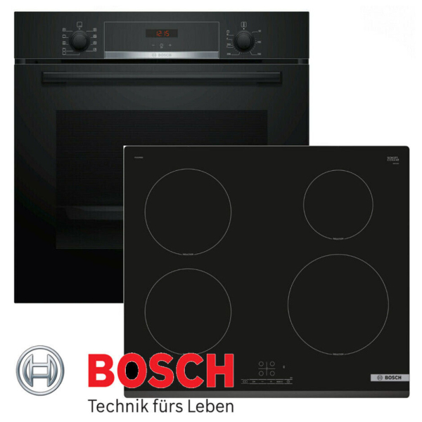 Herdset Bosch Autark HBA534 +  PUE63RBB5E Einbaubackofen mit Induktionkochfeld