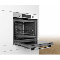 BOSCH Herdset PUE611BB5E + HBA534ES3  Induktionskochfeld und Einbau-Backofen - autark Autark Sielber Einbaubackofen mit Induktionkochfeld