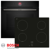 Bosch Herdset HBG7341B1 + PUG611AA5E Einbaubackofen mit Induktionkochfeld