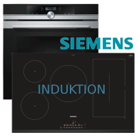 Siemens Herdset HB632GBS1 Autark Einbaubackofen mit Induktionkochfeld 80 cm