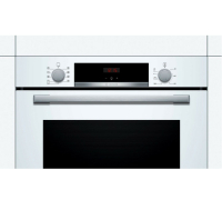 Bosch HBA534BW3, Einbau Backofen Autark, Weiß, 71L, 3D-Luftzirkulation, EcoClean
