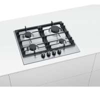 Bosch Gas Herdset Autark Elektro Backofen HBF114ES0 + Gas Kochfeld Edelstahl