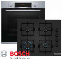 Gas Herdset Autark Bosch Elektro Backofen HBA534ES3 + Gas...