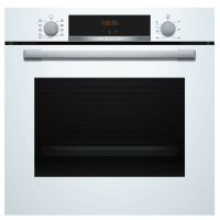 Bosch Gas Herdset Autark Elektro Backofen HBA534BW3 + Gas Kochfeld Glaskeramik weiß