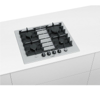 Bosch Gas Herdset Autark Elektro Backofen HBA534BW3 + Gas Kochfeld Glaskeramik weiß