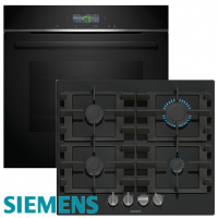 Siemens Gas Herdset Autark Elektro Backofen HB734G1B1 +...