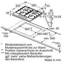 Siemens Gas Herdset Autark Elektro Backofen HB774G1B1 Pyrolyse + Gas Kochfeld Edelstahl