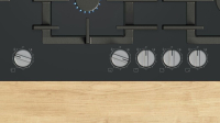 Bosch Gas Herdset Autark Elektro Backofen HBG7341B1 + Gas Kochfeld gehärtetes Glas 91,5 cm