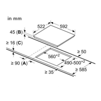 Bosch Herdset Autark Elektrobackofen HBA534ES + Kochfeld Glaskeramik mit Facette