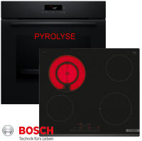 Bosch Herdset Autark Backofen Pyrolyse HBA571 + Kochfeld...