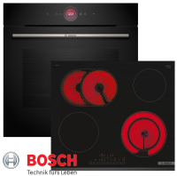 Bosch Herdset Autark Backofen HBG7341B1 + Kochfeld...