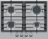 Bosch PCP6A5I90, Gaskochfeld, Autark, Oberfläche Edelsthl, Gusseisen Topfträger