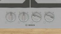 Bosch PCP6A5I90, Gaskochfeld, Autark, Oberfläche Edelsthl, Gusseisen Topfträger
