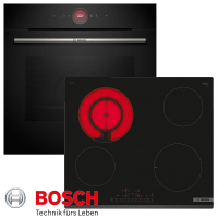 Bosch HBG7341B1 + PKF631FP3E Herd-Set Autark Backofen...