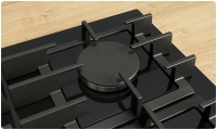 Bosch PPP6A6I40, Gaskochfeld, Autark, schwarz, Oberfläche Glaskeramik, Gusseisenrahmen