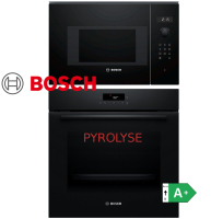 Bosch Backofen Pyrolyse mit Mikrowelle Einbau Set  Autark...